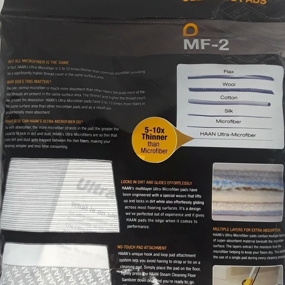 Haan MF-2 Ultra Microfiber Cleaning Pads FS 20 30 50 LOT OF 2 New Packs 4 Total - Picture 7 of 7